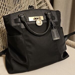 Michael Kors Hamilton Black Nylon Backpack